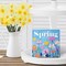 Rustic Farmhouse Spring Wooden Box Sign – Colorful Tulip Décor for Home, Office, Shelf, or Wall, Perfect for Spring Holidays & Parties (5 x 5 Inches)